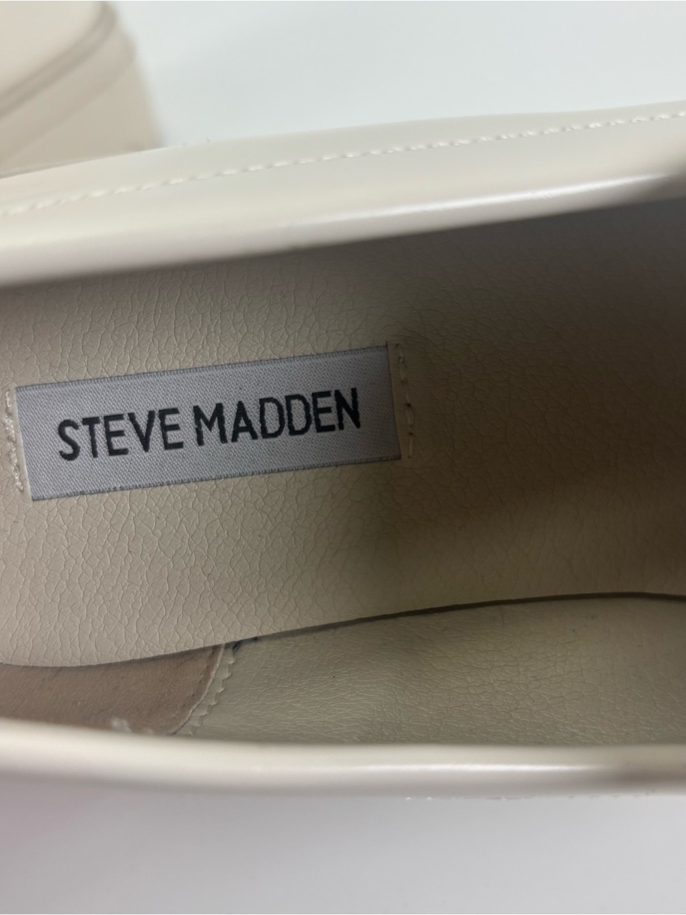 Steve Madden Makira platform loafer 7.5 cream gold - Picture 9 of 14